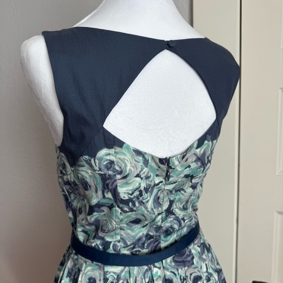 LC Lauren Conrad Blue and White Embellished Tie Front Mini Dress - Picture 6 of 11